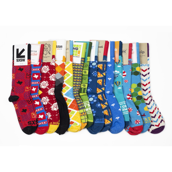 Custom Knit Cotton Blend Crew Socks