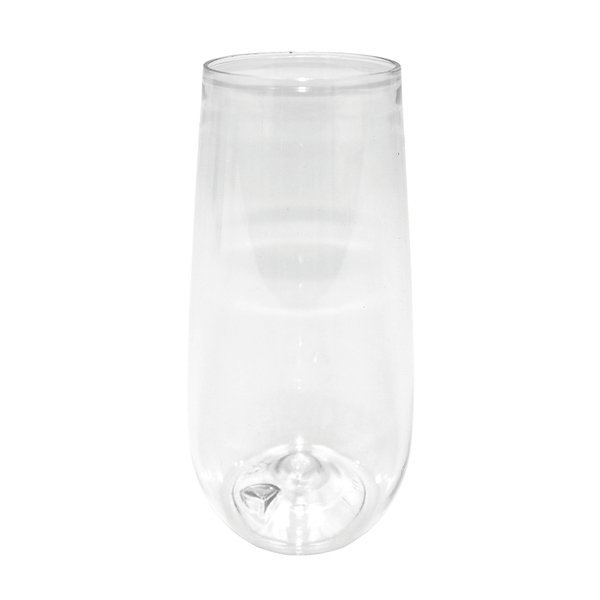 Shatterproof Plastic Stemless Champagne Flute, 10oz.