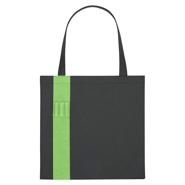 Colony Non-Woven Tote Bag w/ Pen Loop Accent Stripe
