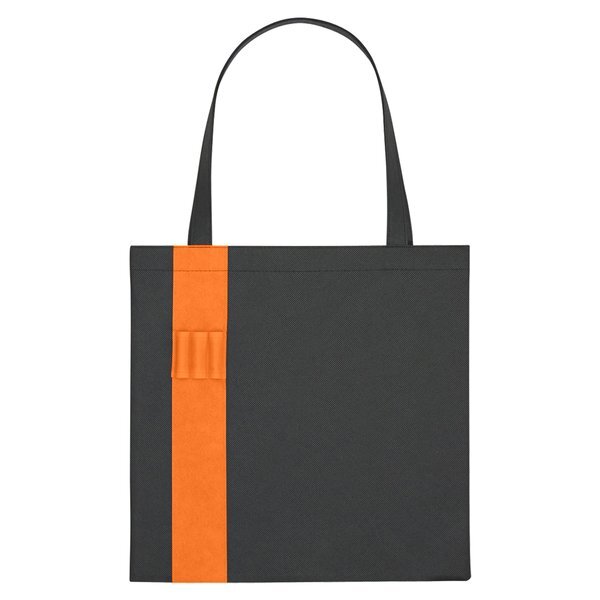 Colony Non-Woven Tote Bag w/ Pen Loop Accent Stripe