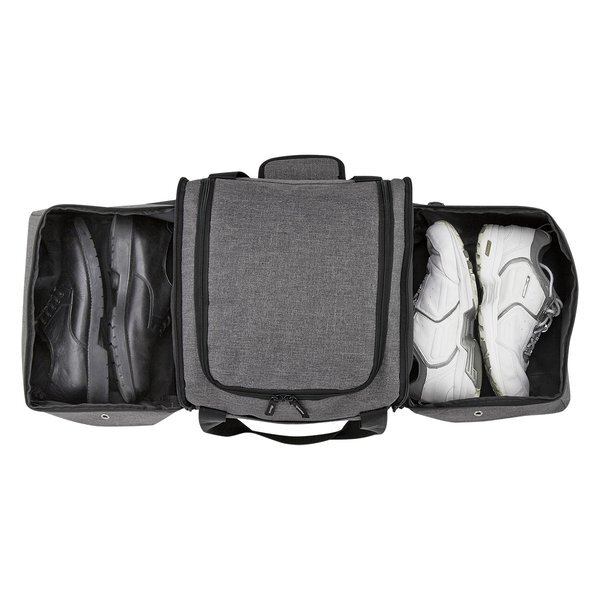 Deluxe Heathered Polyester Sneaker Duffel Bag, 22"