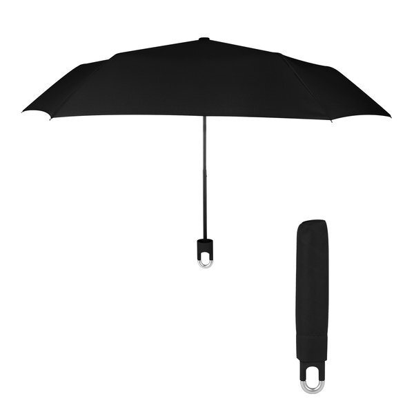 Clipper Compact Manual Open Telescopic Umbrella, 38" Arc