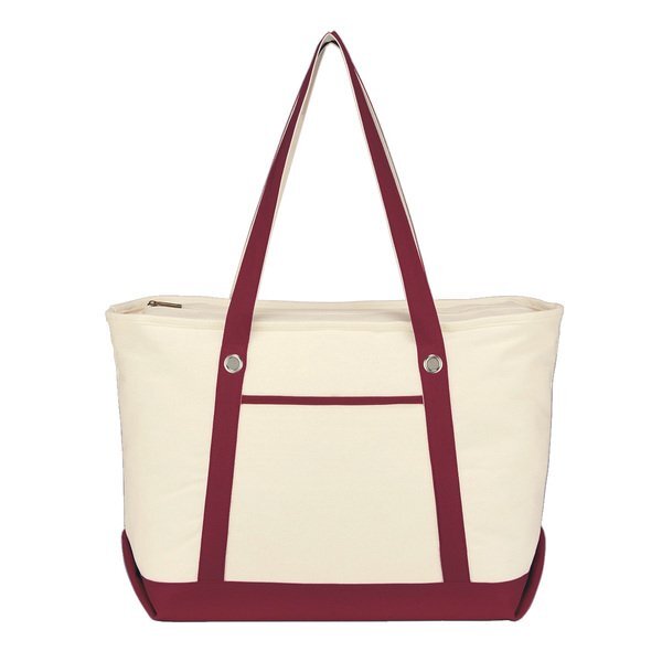 Large Cotton Canvas Sailing Tote Bag