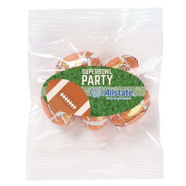 Sideline Snack Bag w/ Chocolate Footballs, 1oz.