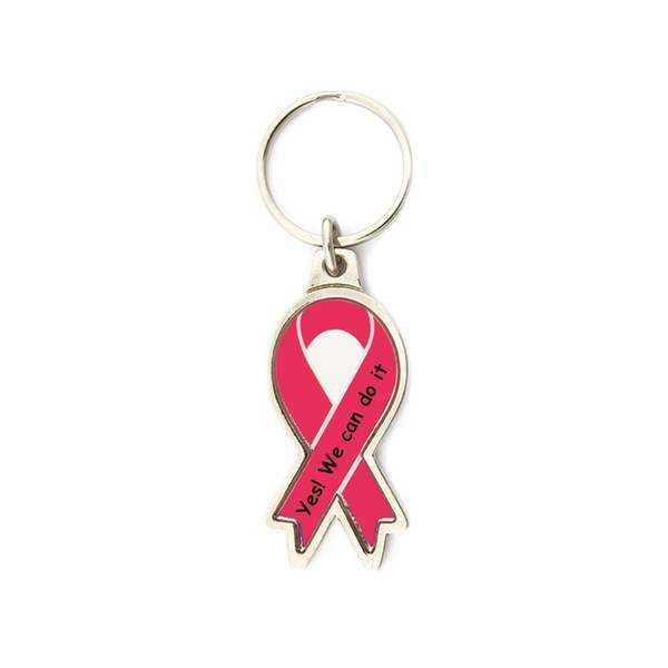 Awareness Ribbon Metal Key Chain