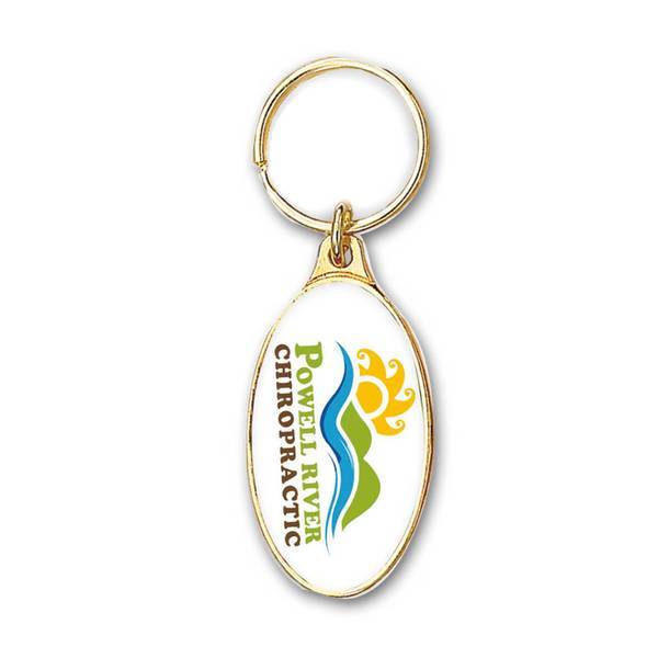 Oval Metal Key Chain