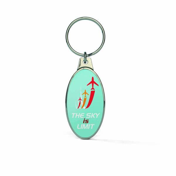 Oval Metal Key Chain