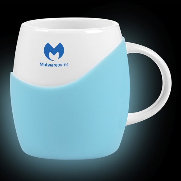 Rotunda Ceramic Mug w/Glow in the Dark Grip, 12oz.
