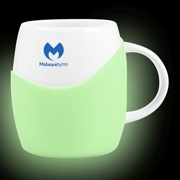 Rotunda Ceramic Mug w/Glow in the Dark Grip, 12oz.