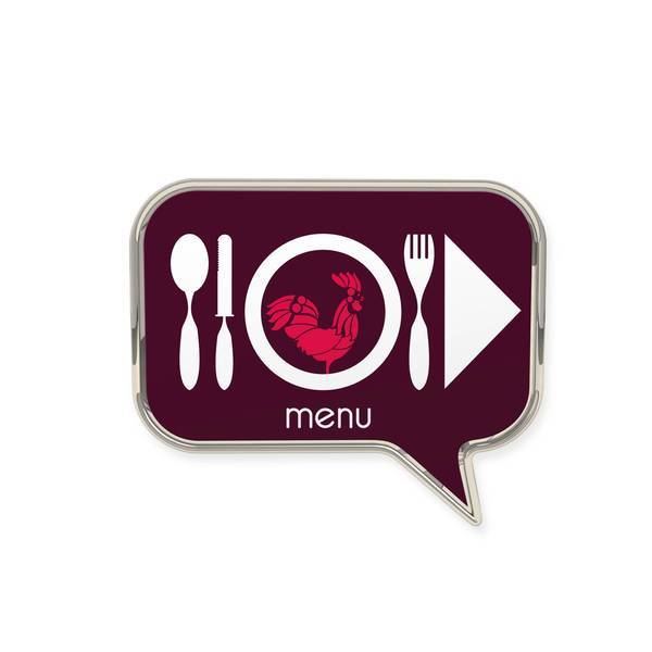 Rectangle Speech Bubble Lapel Pin