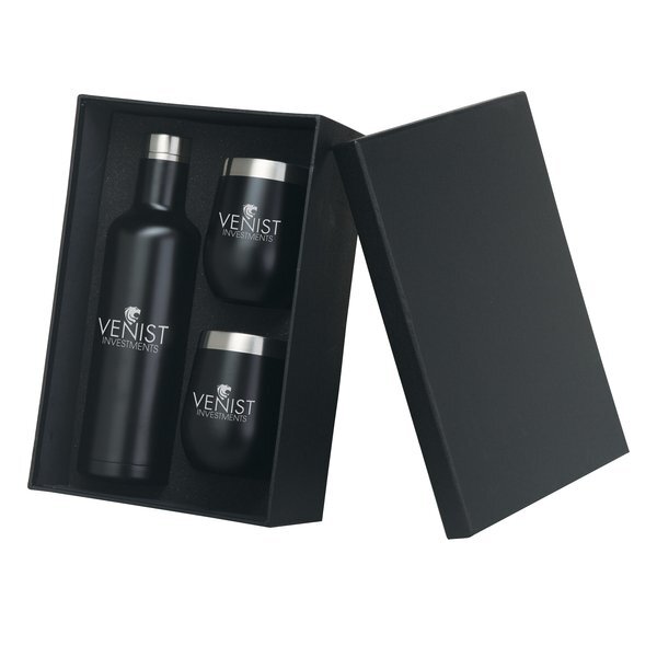 Bliss Wine Bottle & 2 Tumbler Gift Set