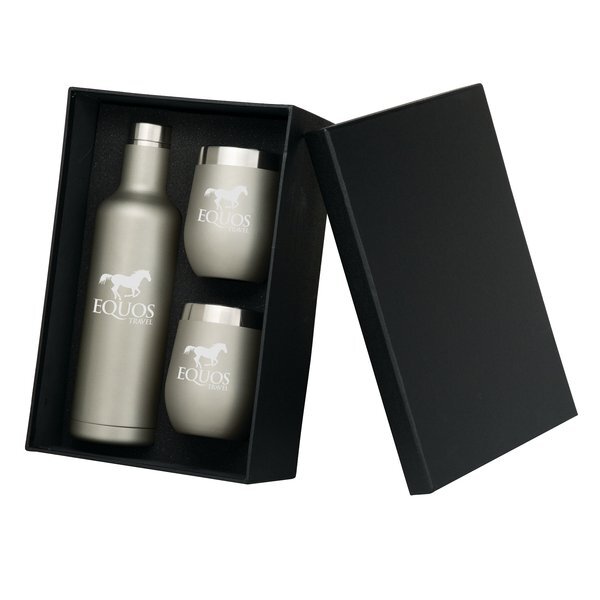 Bliss Wine Bottle & 2 Tumbler Gift Set