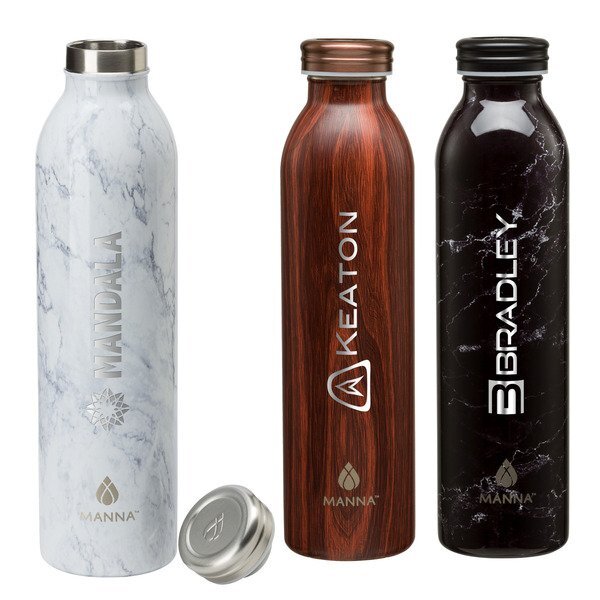Manna™ Retro Stainless Steel Water Bottle, 20oz.