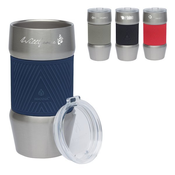 Manna™ Renegade Stainless Steel Tumbler w/ Silicone Grip, 20oz.