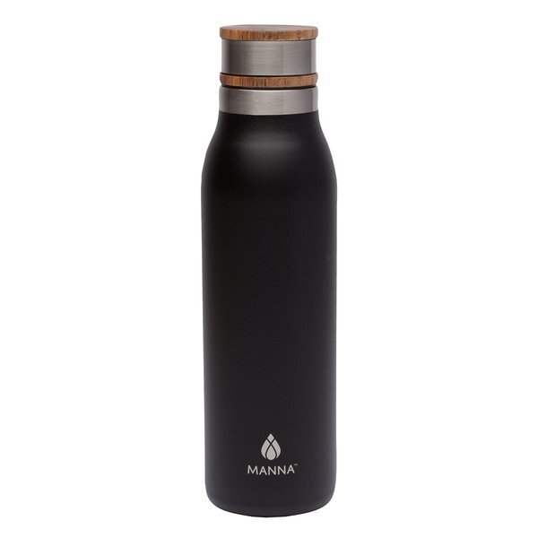 Manna™ Ascend Stainless Steel Water Bottle w/ Acacia Lid, 18oz.