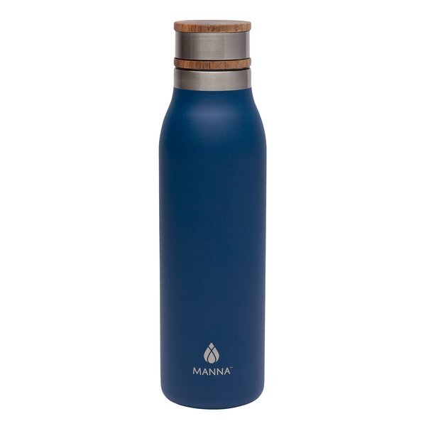 Manna™ Ascend Stainless Steel Water Bottle w/ Acacia Lid, 18oz.
