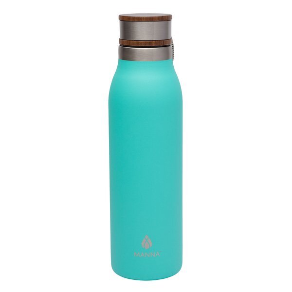Manna™ Ascend Stainless Steel Water Bottle w/ Acacia Lid, 18oz.