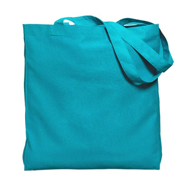 Colored Gusseted Economy Cotton Tote, 6oz.