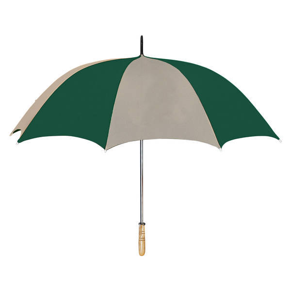 Wood Handle Manual Open Golf Umbrella, 60" Arc