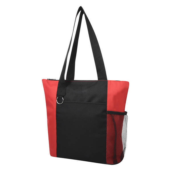 Fun Zip Top Closure Polyester Tote Bag