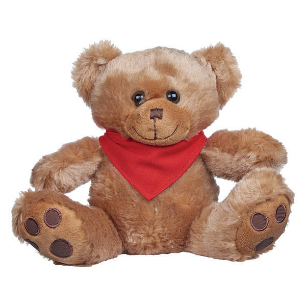 Plush Big Paw Bear w/ Bandana, 8-1/2"