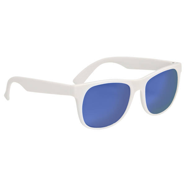 Rubberized Mirrored Lens Sunglasses