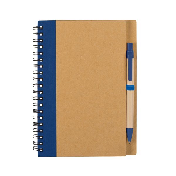 Eco-Inspired Spiral Notebook and Pen Set, 5-1/4" x 7"