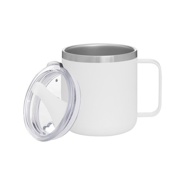 Camper Double Wall Stainless Steel Thermal Mug w/ Lid, 12oz.