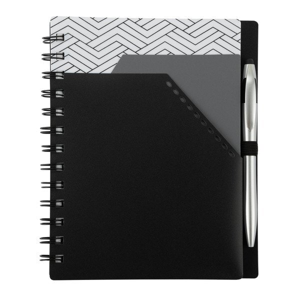 Trapezoid Junior Notebook w/ Stylus Pen, 6" x 7-1/8"