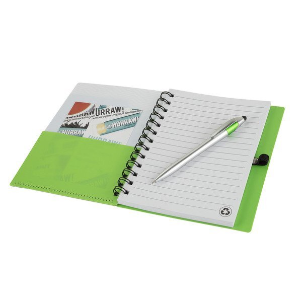 Trapezoid Junior Notebook w/ Stylus Pen, 6" x 7-1/8"