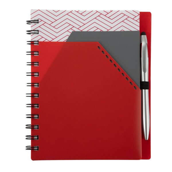 Trapezoid Junior Notebook w/ Stylus Pen, 6" x 7-1/8"