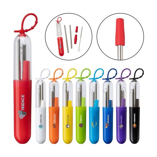 Paloma 5-Piece Stainless Steel Straw Set