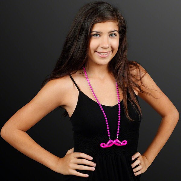 Mustache Beaded Necklace