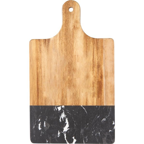 Black Marble & Wood Cutting Board