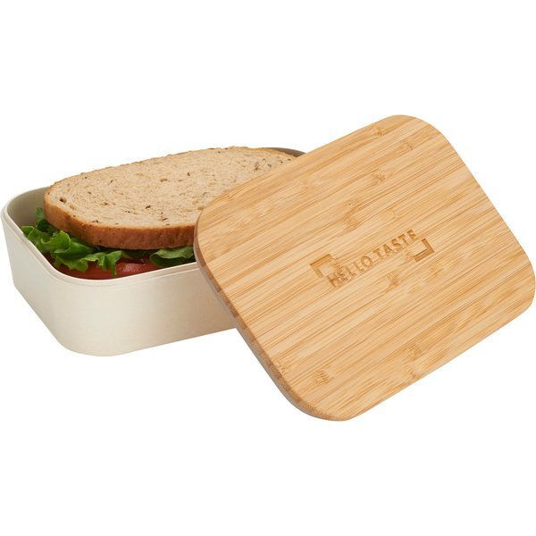 Bamboo Fiber Lunch Box w/Cutting Board Lid