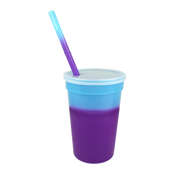Mood Color Changing Stadium Cup Straw & Lid Set, 17oz.