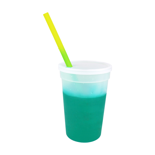 Mood Color Changing Stadium Cup Straw & Lid Set, 17oz.
