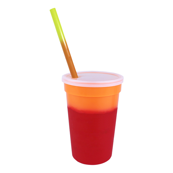 Mood Color Changing Stadium Cup Straw & Lid Set, 17oz.