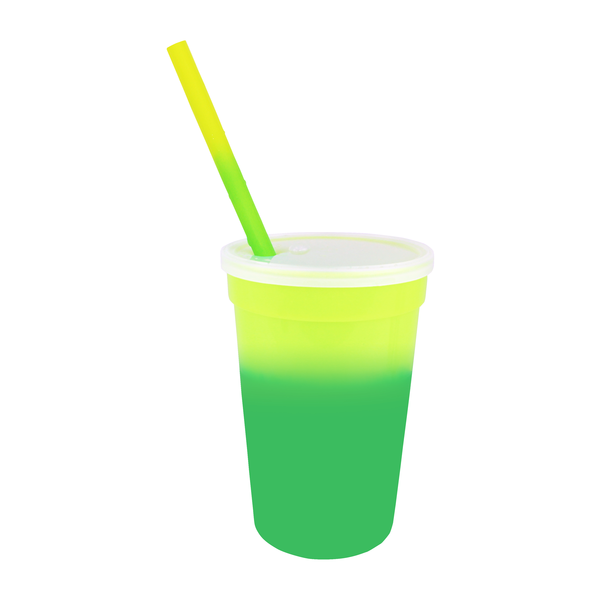 Mood Color Changing Stadium Cup Straw & Lid Set, 17oz.