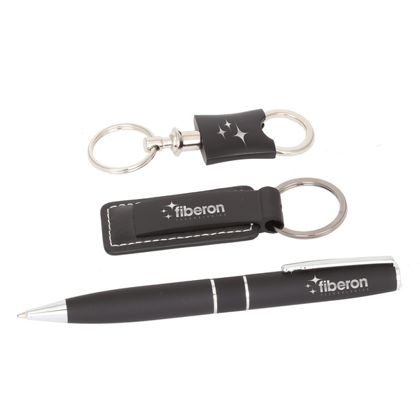 Metal Keychain &  Ballpoint Pen Set