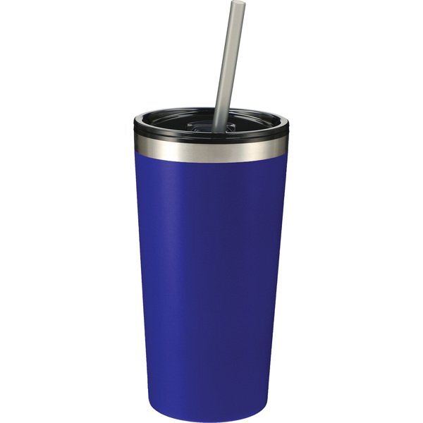 Thor Double-Wall Stainless Steel Tumbler w/ Straw, 16oz.