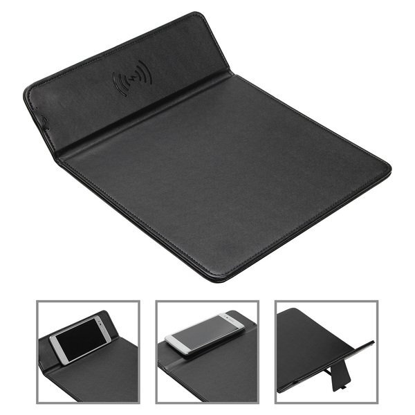 Wireless Charger Mouse Pad w/ Kickstand