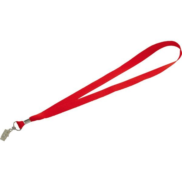 Polyester Lanyard w/ Bulldog Clip, 3/4" Wide
