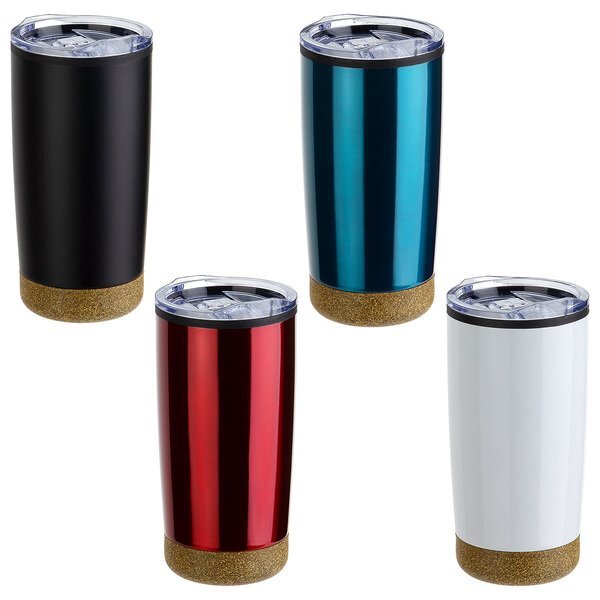 York Stainless Steel/Polypropylene Tumbler w/ Cork Base, 20oz.