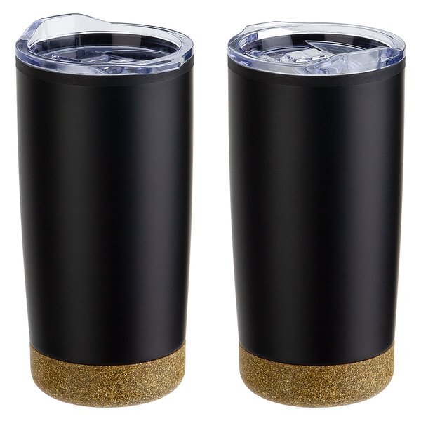 York Stainless Steel/Polypropylene Tumbler w/ Cork Base, 20oz.