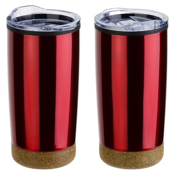 York Stainless Steel/Polypropylene Tumbler w/ Cork Base, 20oz.