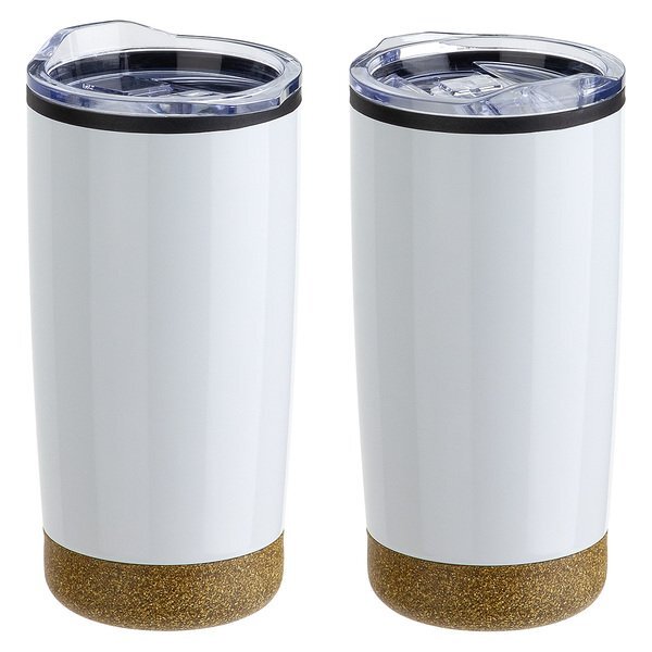 York Stainless Steel/Polypropylene Tumbler w/ Cork Base, 20oz.
