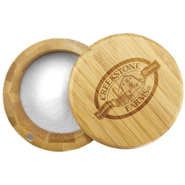 Round Bamboo Salt Box