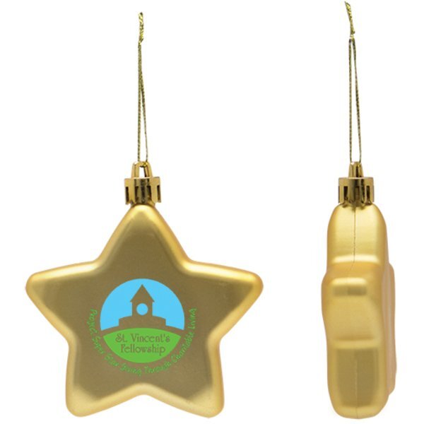 Shatter Resistant Flat Star Ornament