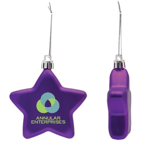 Shatter Resistant Flat Star Ornament